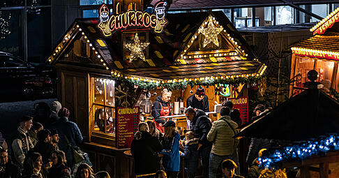 Der Käthchen-Weihnachtsmarkt in Heilbronn beim Start vor zwei Wochen.  Der Markt dauert noch bis zum vierten Advent.