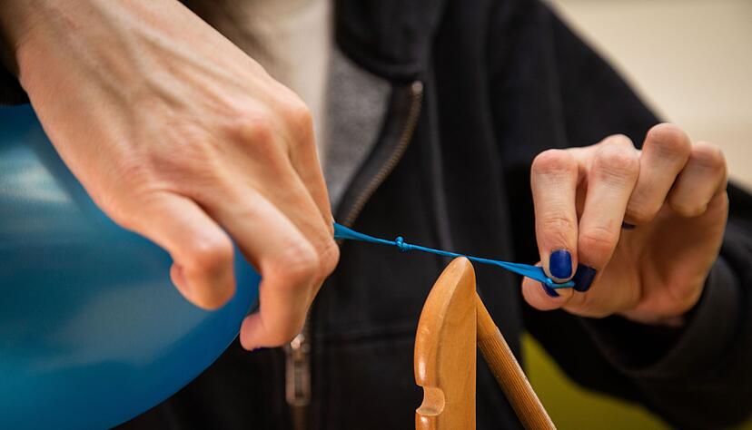 Et voil&agrave;: Der Knoten ist fertig.