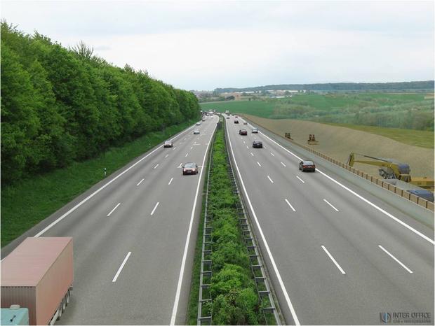 In der ersten Bauphase wird eine Behelfsspur angelegt. In der ersten Bauphase wird eine Behelfsspur angelegt.