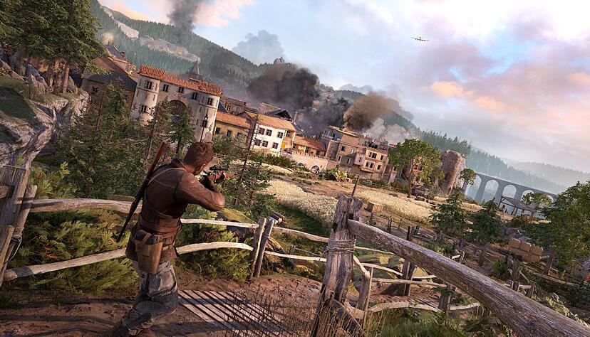 Neben dem Scharfsch&uuml;tzengewehr stehen den Spielenden in &laquo;Sniper Elite: Resistance&raquo; auch Maschinenpistolen, Pistolen und Sprengstoff zur Verf&uuml;gung.