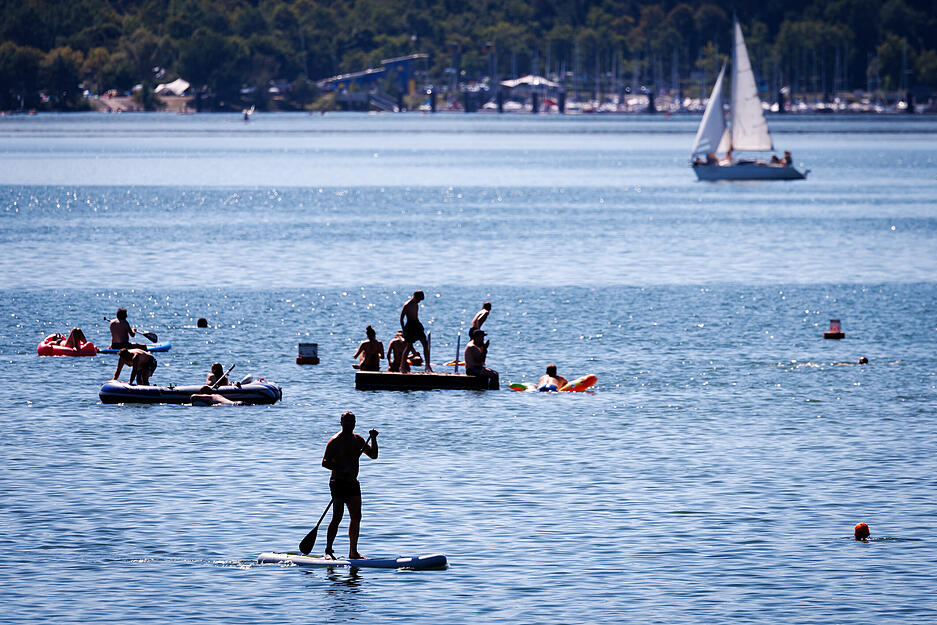 Der Brombachsee ist ein beliebtes Ausflugsziel im Sommer.