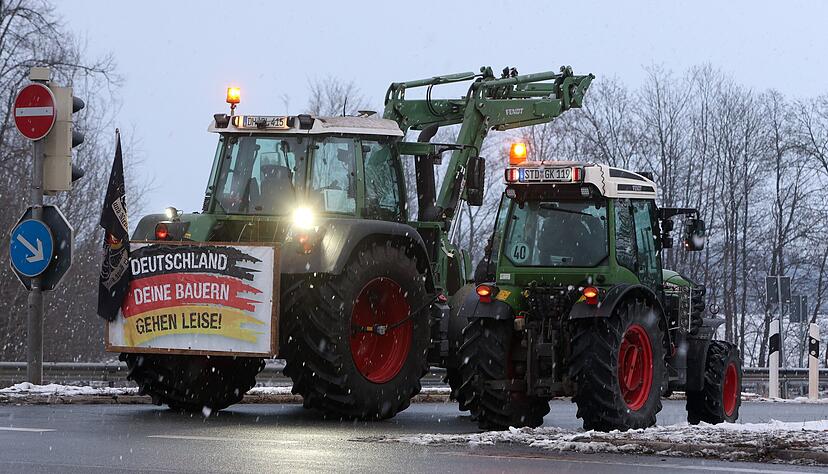 Vielerorts, so wie in Niedersachsen, demonstrieren Landwirte gegen das Mercosur-Freihandelsabkommen. Auch Vertreter aus Hohenlohe protestierten am Montag.
Foto: dpa/Butt