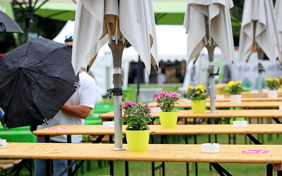 Das Wetter lud nicht immer zum Verweilen ein. Das Wetter lud nicht immer zum Verweilen ein.