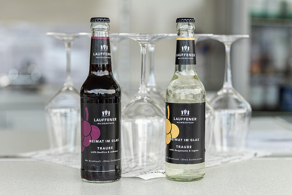 Neben Wein gibt es auch besondere Saftschorle bei den Lauffener Weintagen.