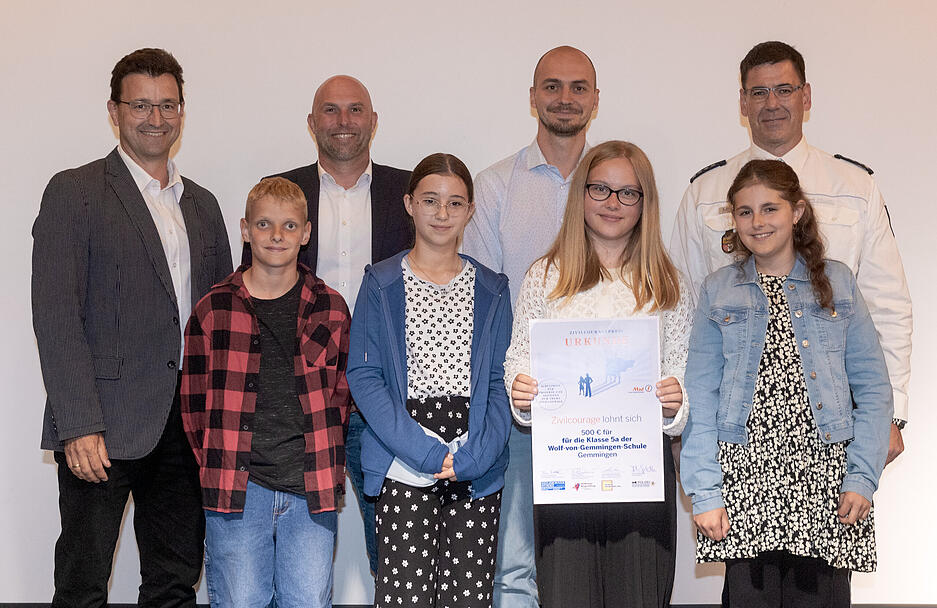 Zivilcouragepreis: Heilbronner Land ehrt Sch&uuml;ler und B&uuml;rger