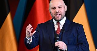 Markus Frohnmaier ist zu Gast beim Stimme-Wahlcheck in Heilbronn.