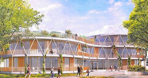 So stellen sich Planer und Investor das Wellnesshotel vor, das neben dem Aquatoll entstehen soll.