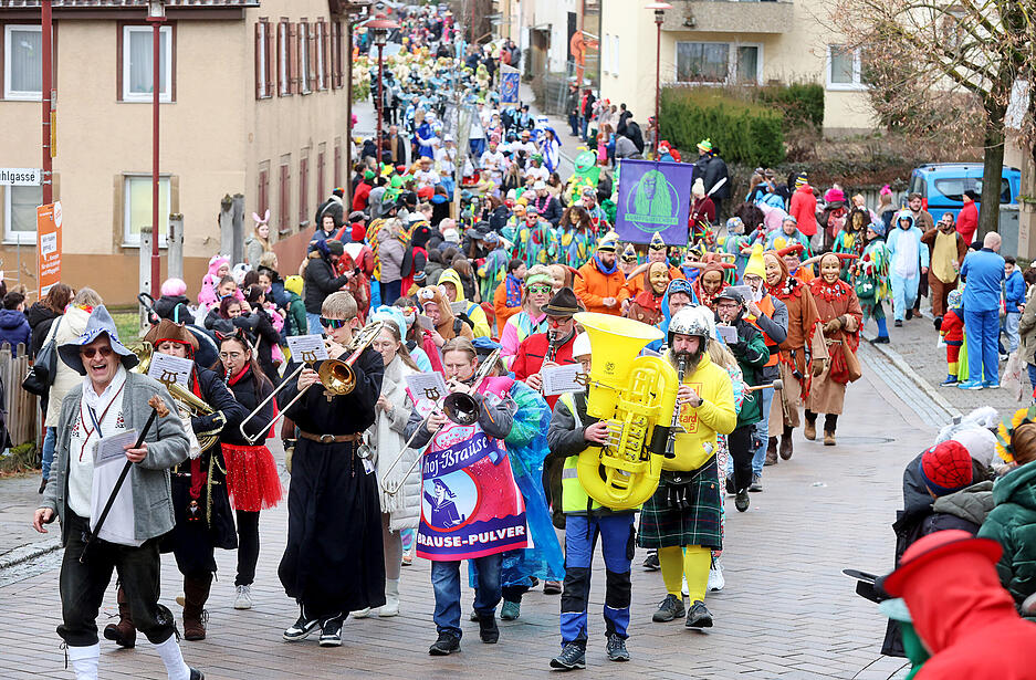 Musik, Tanz und farbenfrohe Wagen sorgen f&uuml;r echte Faschingsstimmung.
