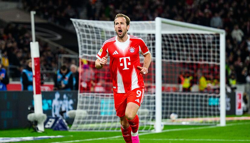 Bayern-Stürmer Kane genügten 30 Minuten, um seine Saisontore 15 bis 17 zu erzielen.