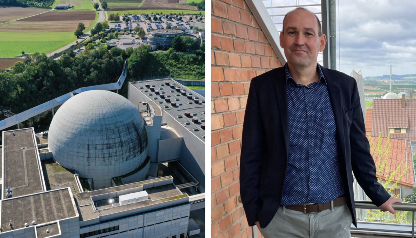 Das Gemeinschaftskraftwerk Neckar (GKN) in Neckarwestheim (im Hintergrund) dampft nicht mehr, doch wird es B&uuml;rgermeister Jochen Winkler f&uuml;r immer besch&auml;ftigen.