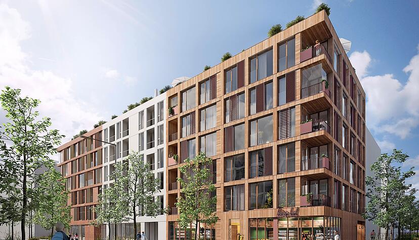 Bis 2023 soll das Gebäude auf einem Grundstück im Neckarbogen fertig sein. Es entstehen ausschließlich Miet-, keine Eigentumswohnungen.
Visualisierung: DQuadrat Bis 2023 soll das Gebäude auf einem Grundstück im Neckarbogen fertig sein. Es entstehen ausschließlich Miet-, keine Eigentumswohnungen.
Visualisierung: DQuadrat