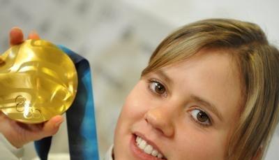 Viktoria Rebensburg holte das achte Gold f&uuml;r die deutsche Olympia-Mannschaft.