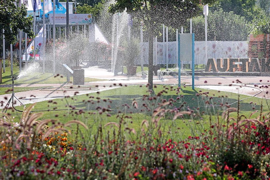Wasserverbrauch und Beregnung auf der Gartenschau Eppingen