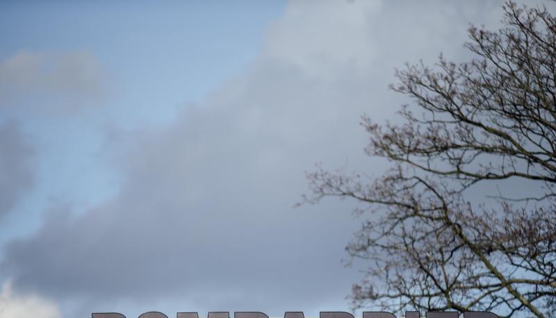 Das Logo von Bombardier ist zu sehen. Foto: Oliver Killig/Archiv