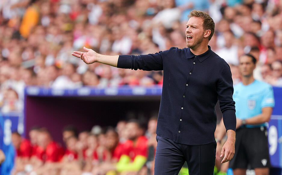 Bundestrainer Julian Nagelsmann war sehr aktiv am Spielfeldrand.