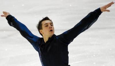 Peter Liebers l&auml;uft bei den Deutschen Meisterschaften im Eiskunstlaufen in Mannheim &uuml;ber das Eis.