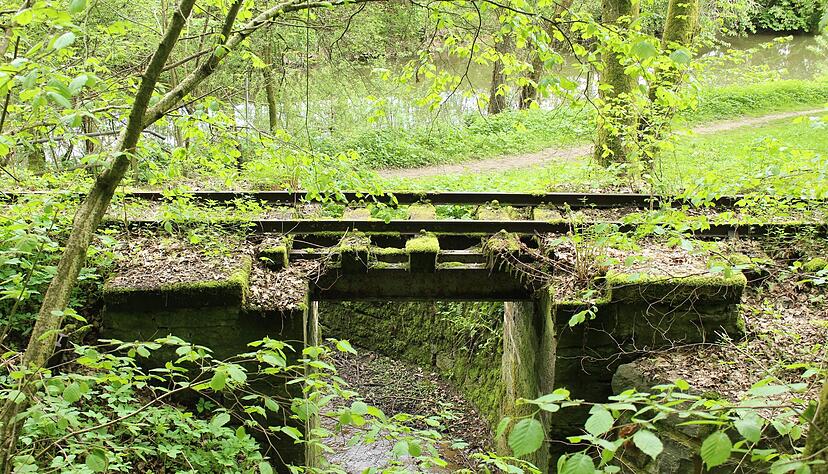 Jagsttalbahngleise zwischen Berlichingen und Kloster Sch&ouml;ntal: Pl&auml;ne, diese abzubauen, gibt es derzeit laut Gemeinde nicht.