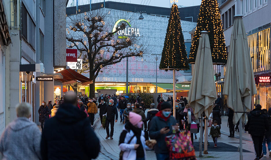Heilbronner Fußgängerzone vor dem drohenden Lockdown Heilbronner Fußgängerzone vor dem drohenden Lockdown