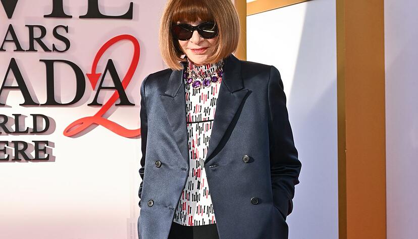 Anne Wintour, die &uuml;ber Jahrzehnte die US-Vogue als Chefredakteurin pr&auml;gte, bei der Premiere in Manhattan.