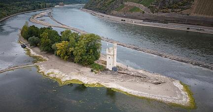 Die Pegelstände auf dem Rhein haben nach wochenlanger Trockenheit teils historische Tiefststände erreicht - davon ist auch die Flusskreuzfahrt betroffen.