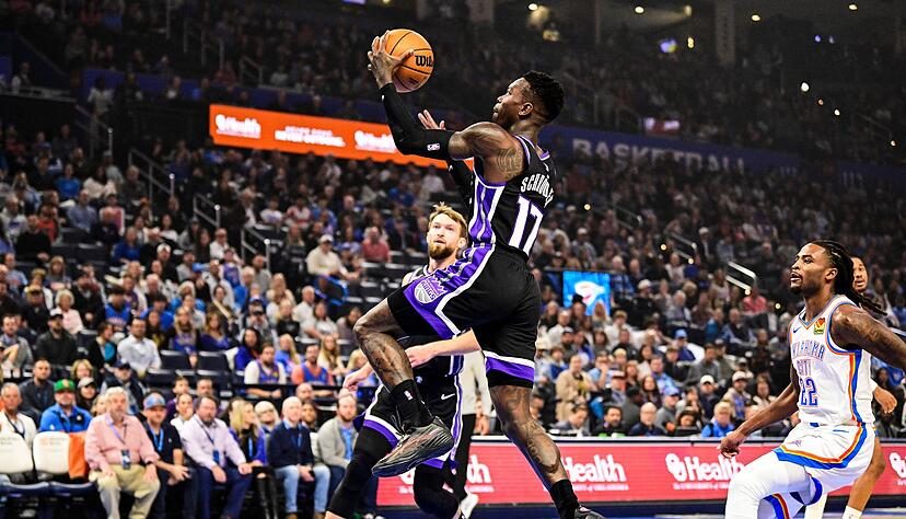 Dennis Schröder erlebte einen ruhigen Abend. Dennis Schröder erlebte einen ruhigen Abend.