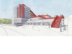 Das Wollhaus als Leuchtturmprojekt: Anl&auml;sslich von Green Capital soll 2027 ein Dachgarten begehbar sein.