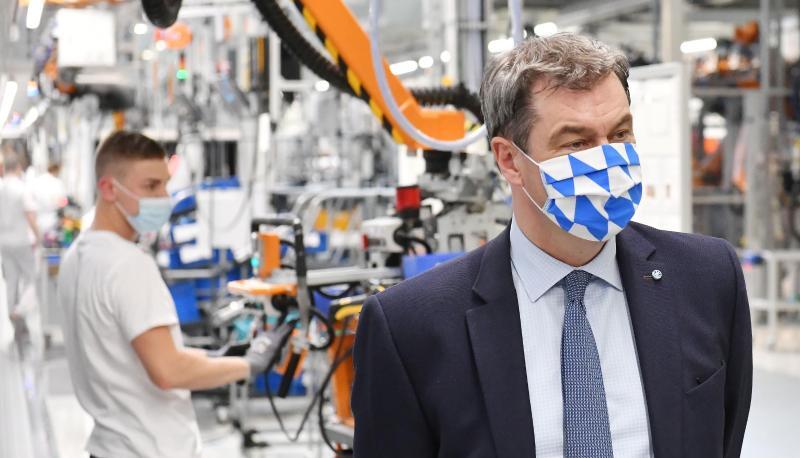 Markus Söder zu Besuch im Audi Werk in Ingolstadt.