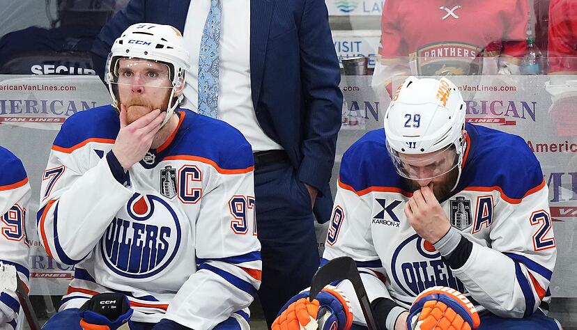 Für McDavid (l) und Draisaitl gab es in Florida wieder eine riesengroße Enttäuschung.