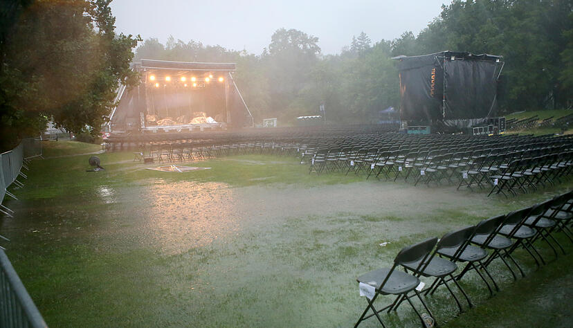 Unwetter vor Sarah Connor Konzert auf den Wertwiesen Heilbronn