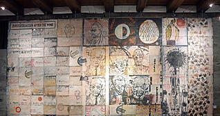 Das Bild "Zurückgelassen" hat Imants Tillers extra für die Ausstellung in Neuenstadt geschaffen.