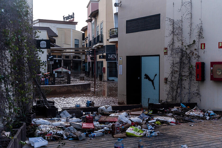 In den Straßen in Spanien zeigen sich die Ausmaße des schweren Unwetters.