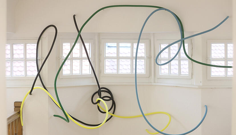 Installation von BMP im Museumskomplex Altes Rathaus in Leingarten.
