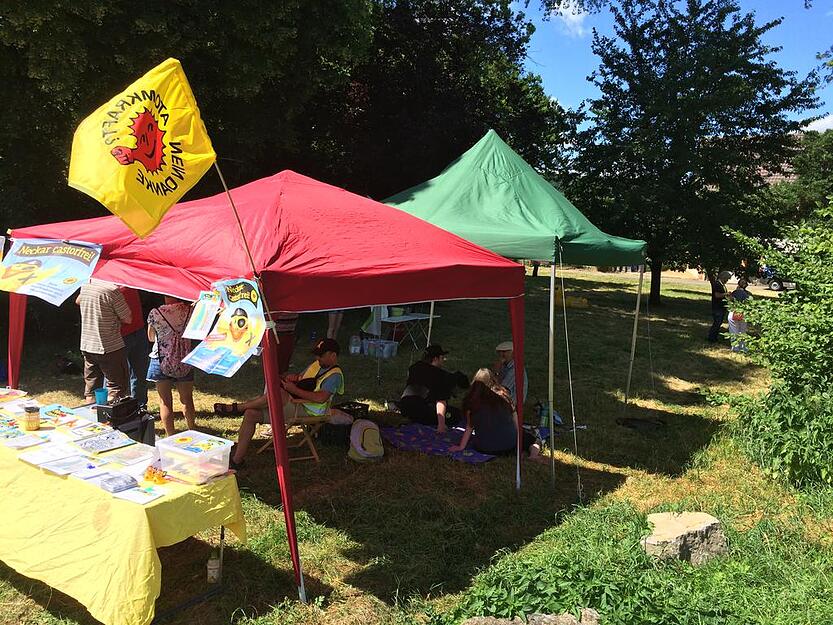 Protest gegen Castortransport auf dem Neckar | 26.6.