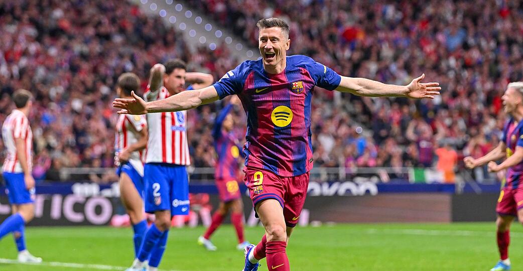 Robert Lewandowski traf mit der Schulter zum Sieg des FC Barcelona.