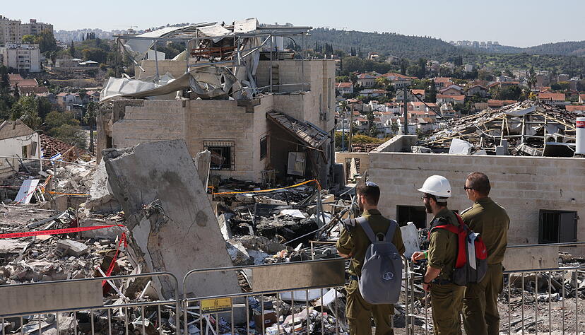 Ganze H&auml;userbl&ouml;cke sind in Israel zerbombt.