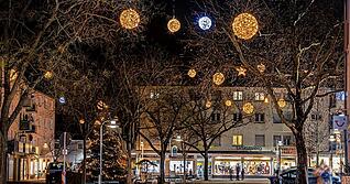 Beleuchtung, Lichter, Postplatz, Beleuchtung in Lauffen a. N.