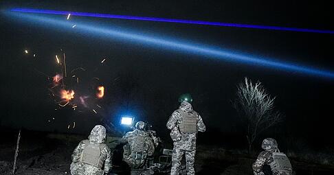 Ein ukrainischer mobiler Drohnen-Abwehrtrupp beim Training östlich der Hafenstadt Odessa. (Archivbild)