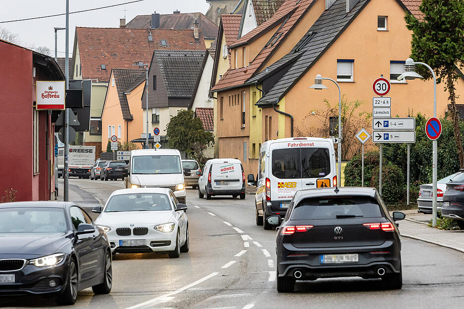 Und so sieht die Lauffener Ortsdurchfahrt im Normalzustand aus.