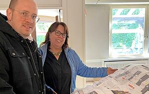 Johannes Klopprogge und Bauherrin Jutta Ries-M&uuml;ller kooperieren eng.