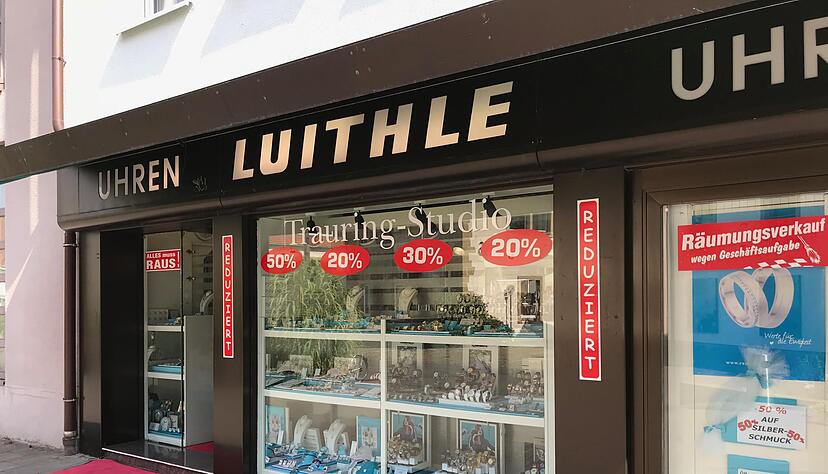 Das Heilbronner Traditionsgeschäft Luithle schließt aus Altersgründen seinen letzten Standort in der Eichgasse.
Foto; Bärbel Kistner Das Heilbronner Traditionsgeschäft Luithle schließt aus Altersgründen seinen letzten Standort in der Eichgasse.
Foto; Bärbel Kistner