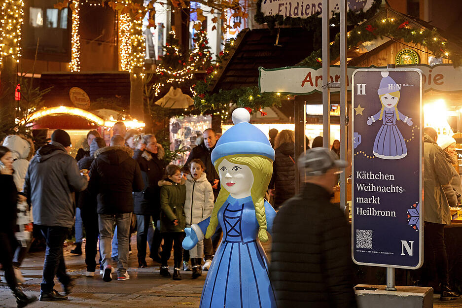So genießen Besucher den Käthchen-Weihnachtsmarkt in Heilbronn