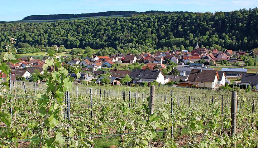 Zwischen Jagst und den Rebh&auml;ngen kuschelt sich Klepsau ins Jagsttal. Foto: Barbara Griesinger