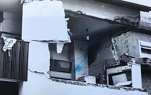 Gasexplosion in der Hugo-Rümelin-Straße in Heilbronn 1981. Gasexplosion in der Hugo-Rümelin-Straße in Heilbronn 1981.