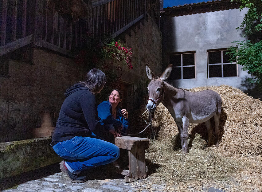 Dreharbeiten zum  Mittelalterfilm in Horkheim