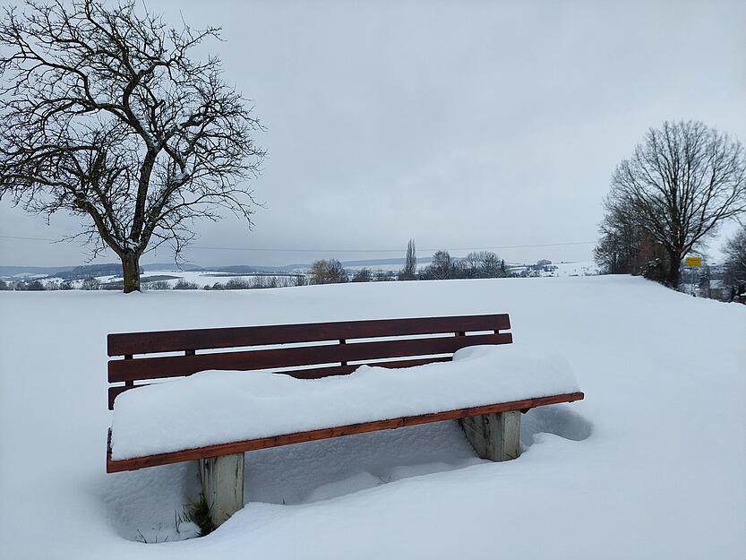 Von historischen Maximalwerten ist der aktuelle Schnee jedoch weit entfernt. Die h&ouml;chste gemessene Schneeh&ouml;he in &Ouml;hringen stammt vom 16. Februar 1956 mit 45 Zentimetern.