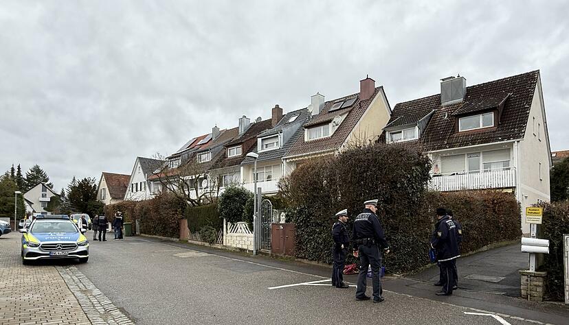 Polizeieinsatz in Stuttgart-Riedenberg.