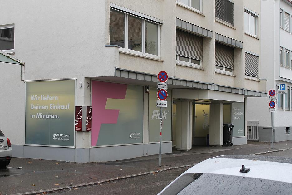 Der Hub, also der Lager-Standort, des Lebensmittel-Lieferdienstes Flink ist in der Heilbronner Titotstraße. Der Hub, also der Lager-Standort, des Lebensmittel-Lieferdienstes Flink ist in der Heilbronner Titotstraße.