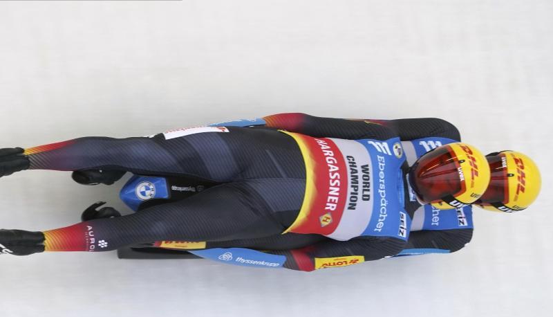Siegen in Sigulda: Toni Eggert und Sascha Benecken in Aktion.