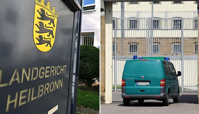 Vor dem Heilbronner Landgericht haben Unbekannte Justizfahrzeuge mit Gefangenen an der Abfahrt gehindert. Vor dem Heilbronner Landgericht haben Unbekannte Justizfahrzeuge mit Gefangenen an der Abfahrt gehindert.