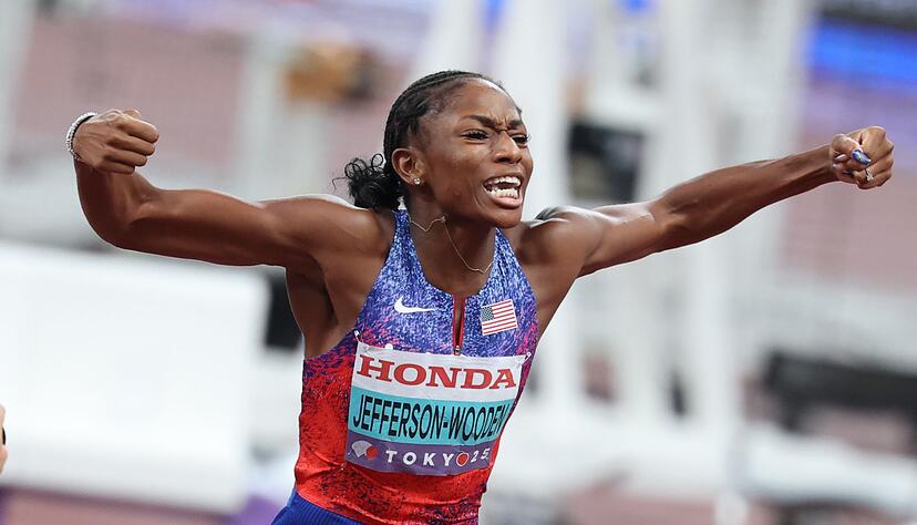 Melissa Jefferson-Wooden ist neue 100-Meter-Weltmeisterin.